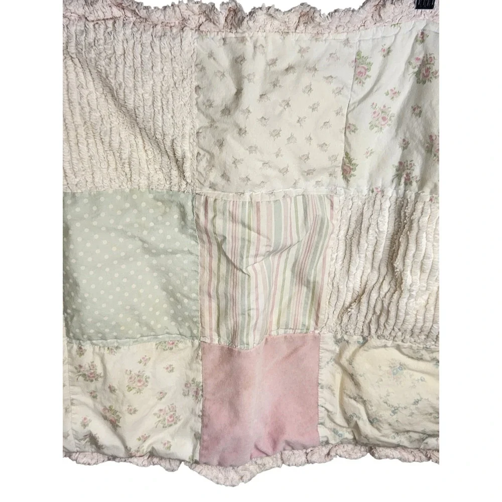 Simply Shabby Chic Kids Standard Pillow Sham Patchwork Floral Textured Cottage